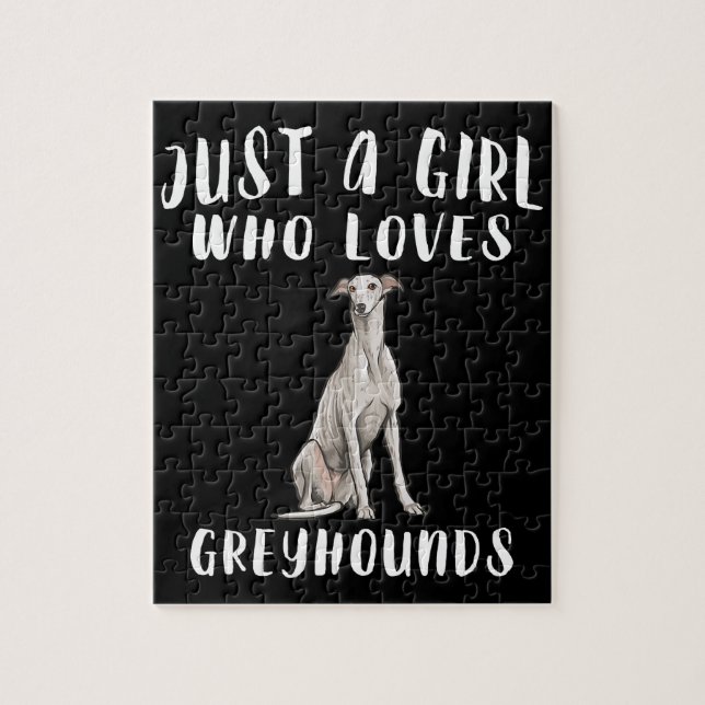 Puzzle Je Suis Juste Une Fille Qui Aime Greyhounds Cadeau (Vertical)