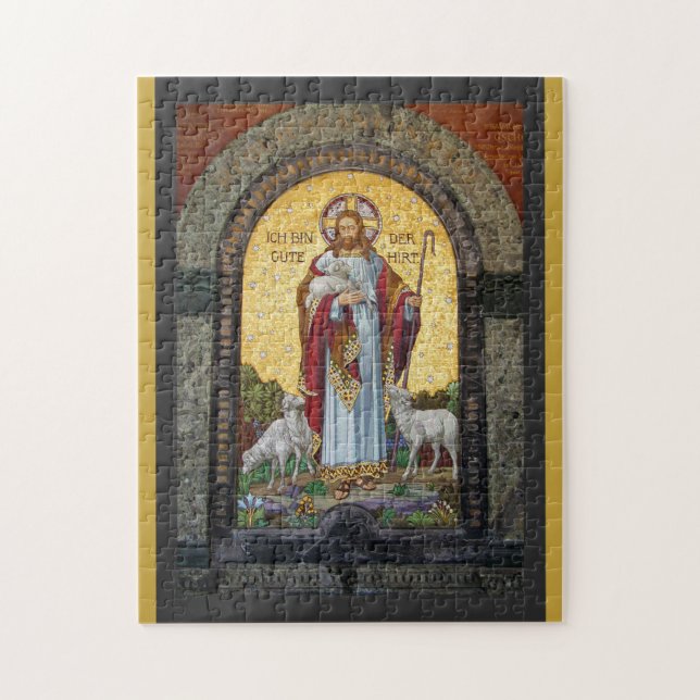 Puzzle "JE SUIS LE BON SHEPHERD" Jean 10:11 Art Mosaïque (Vertical)