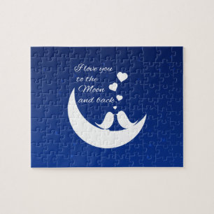 Puzzle Je t'aime à la lune et au dos