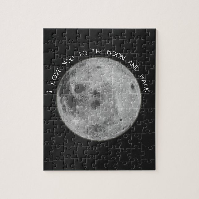 Puzzle Je t'aime au ciel étoilé de lune et de dos (Vertical)