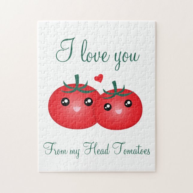 Puzzle Je T'Aime De Ma Tête Tomates Drôle Pun De Nourritu (Vertical)