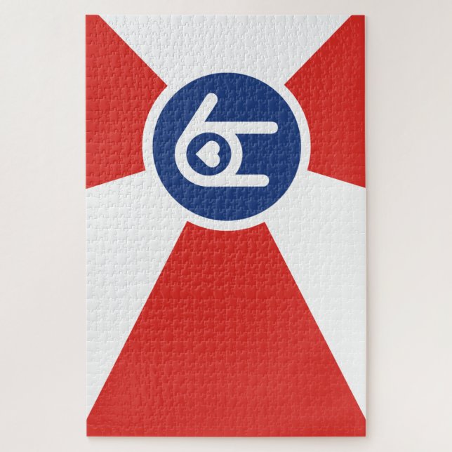 Puzzle Je t'aime Drapeau Wichita (Vertical)