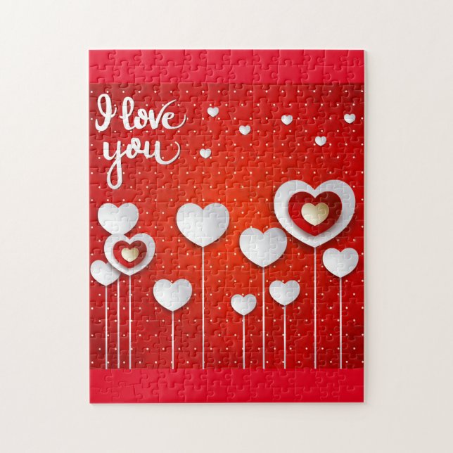 Puzzle Je t'aime en rouge (Vertical)