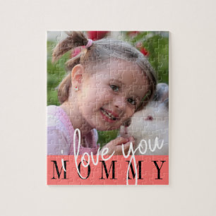 Puzzle Je t'aime maman Photo personnalisée 