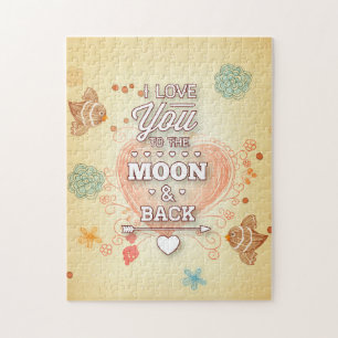 Puzzle Je T'Aime Sur La Lune Et De Retour