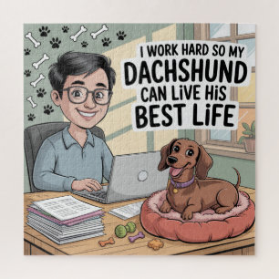 Puzzle Je Travaille Dur Pour Que Mon Dachshund Ait La Mei