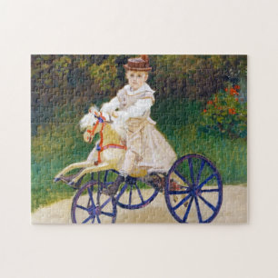 Puzzle Jean Monet sur un cheval mécanique Claude Monet