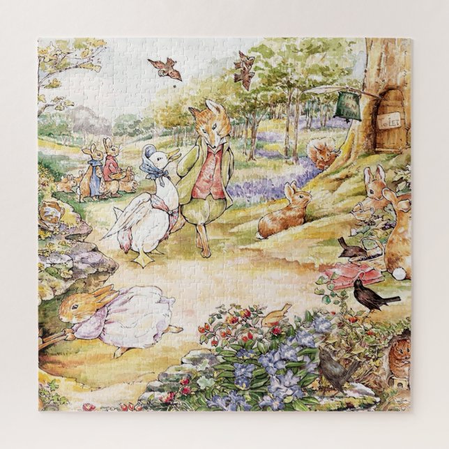 Puzzle Jemima Puddle Duck se promener avec M. Fox (Vertical)