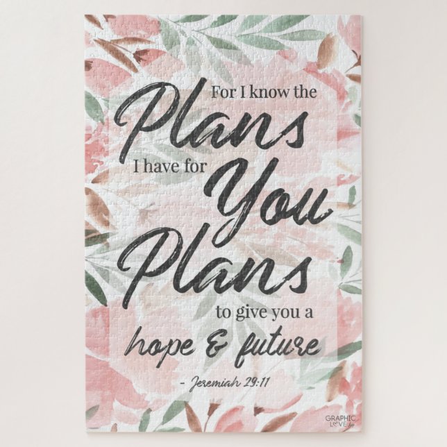 Puzzle Jeremiah 29:11 Écriture : GraphicLoveShop (Vertical)