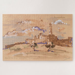 Puzzle Jérusalem David Vieille Ville Peinture Paysage Art