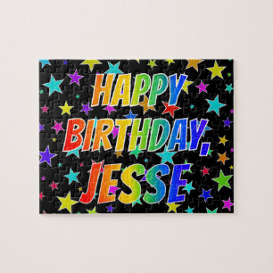 Puzzle "JESSE" Prénom, "HEUREUX ANNIVERSAIRE"