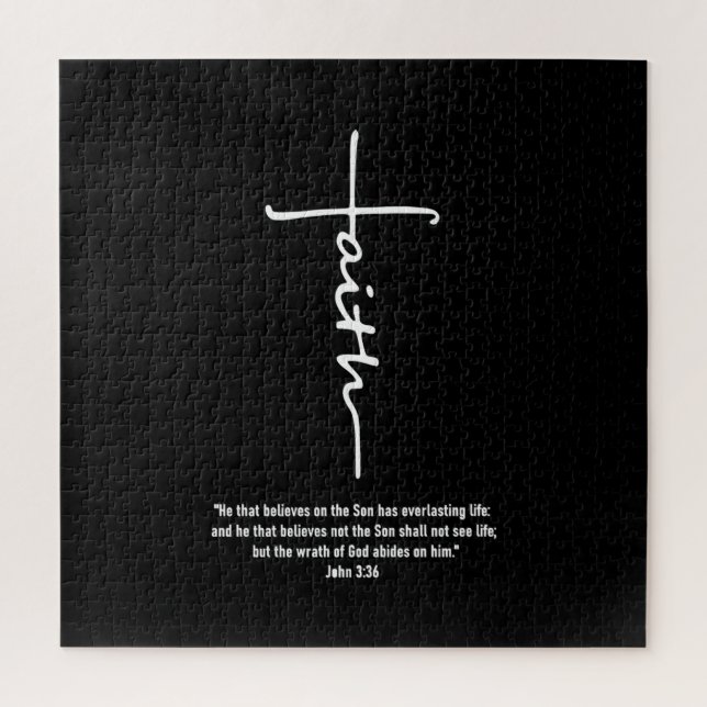 Puzzle Jésus amour | Croix de la foi Jésus-Christ Foi Die (Vertical)