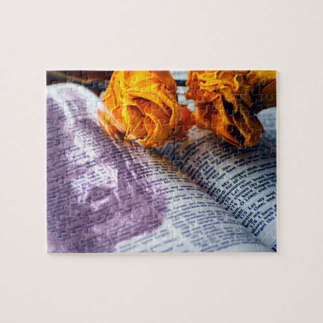 Puzzle Jésus Christ Bible Rose jaune (Horizontal)