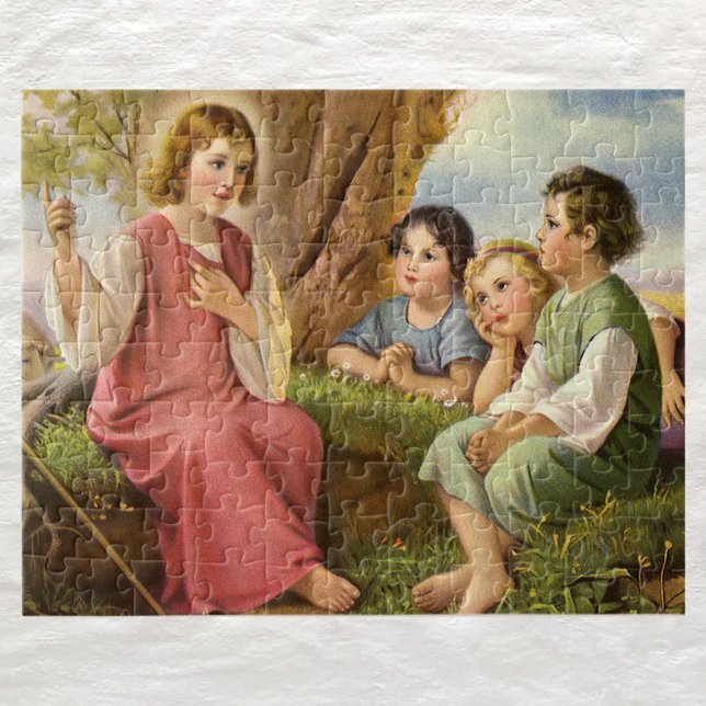 Puzzle Jésus Christ Enseigner les enfants, Religion Vinta (Créateur téléchargé)