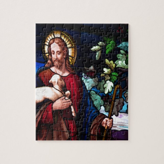 Puzzle Jésus Christ Lamb Design Verre Art Destinée (Vertical)