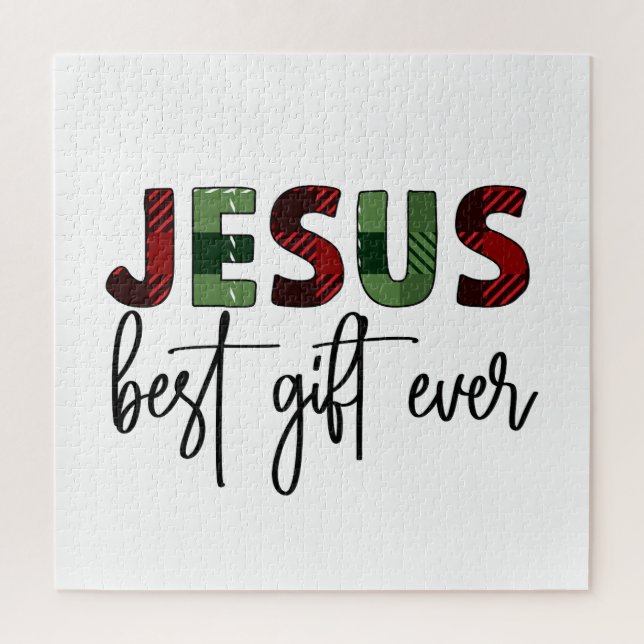 Puzzle Jésus est le meilleur cadeau de Noël chrétien (Vertical)