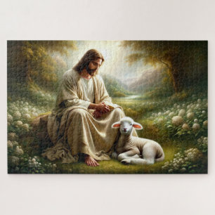 Puzzle Jésus et agneau