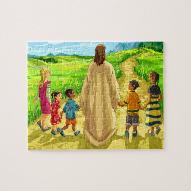 Puzzle Jésus et les enfants dans un casse-tête de voyage (Horizontal)