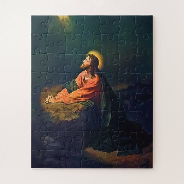 Puzzle Jesus Gethsemane Agonie Jardin Mont Olives Hofman (Vertical)