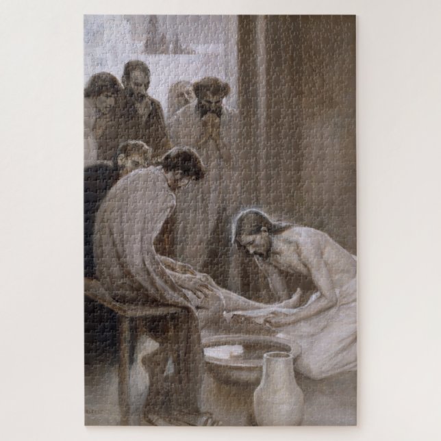 Puzzle Jésus Lave les pieds de ses disciples (Vertical)