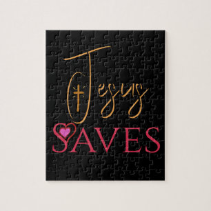 Puzzle Jésus Sauve Citation Chrétienne 
