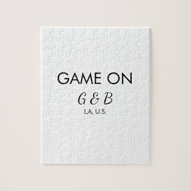 Puzzle Jeu ajouter nom du couple mariage lieu ville g (Vertical)