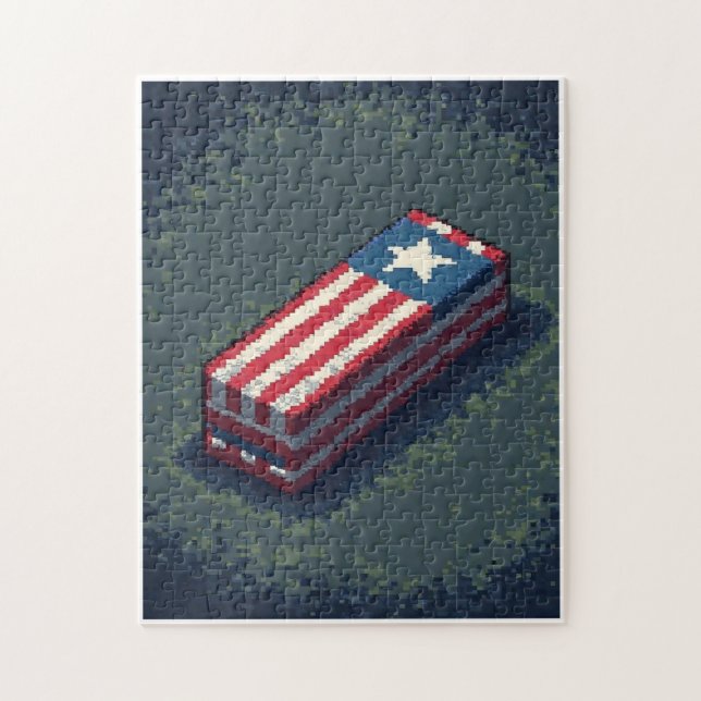 Puzzle Jeu d'activité de mosaïque à image cachée patrioti (Vertical)