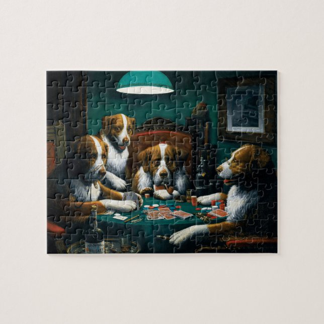 Puzzle Jeu de Poker pour chiens (Horizontal)