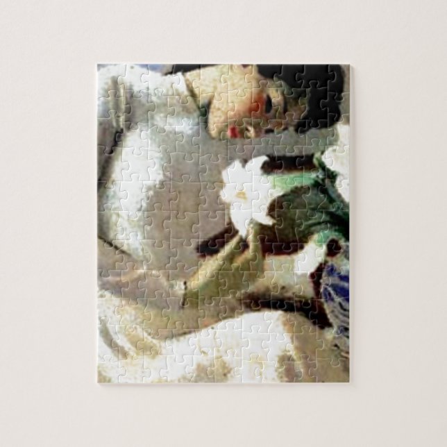 Puzzle Jeune femme vietnamienne avec le lis (Vertical)