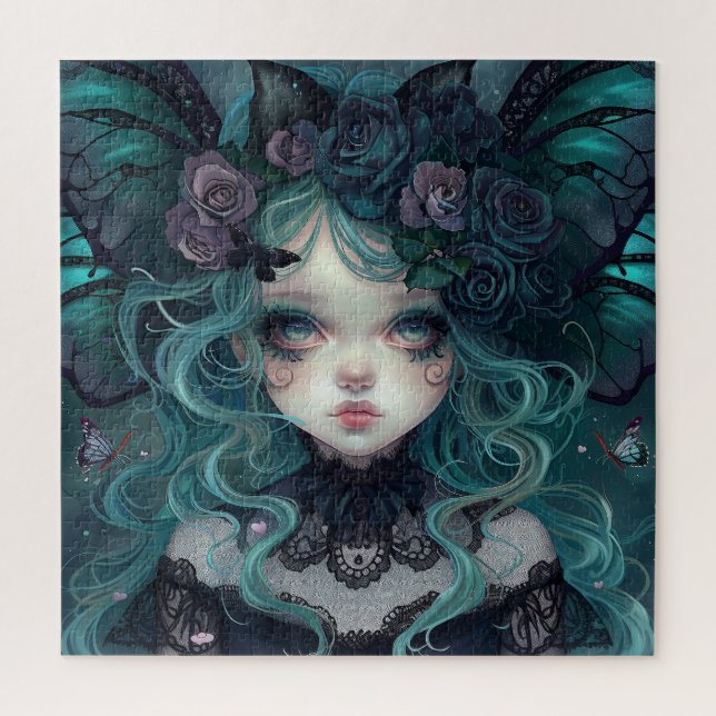 Puzzle Jeune fille gothique de chauve-souris (Vertical)