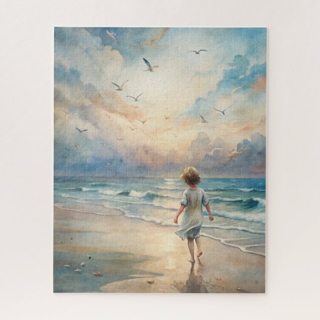 Puzzle Jeune fille sur la plage (Vertical)