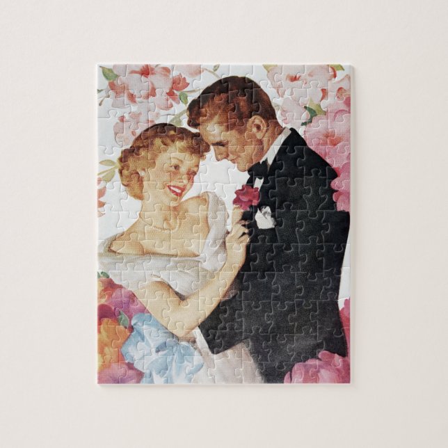 Puzzle Jeunes couples dans le tenue de soirée (Vertical)