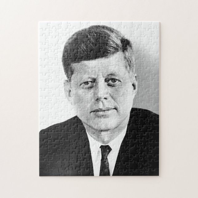 Puzzle JFK John F. Kennedy Black & White (Vertical)
