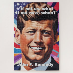 Puzzle JFK John F. Kennedy Citation Inspiration Motivatio