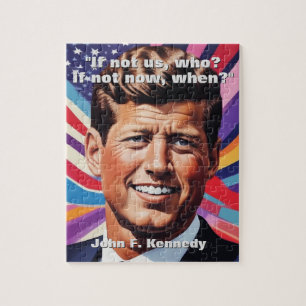 Puzzle JFK John F. Kennedy Citation Inspiration Motivatio