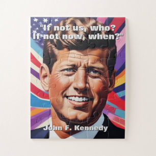 Puzzle JFK John F. Kennedy Citation Inspiration Motivatio