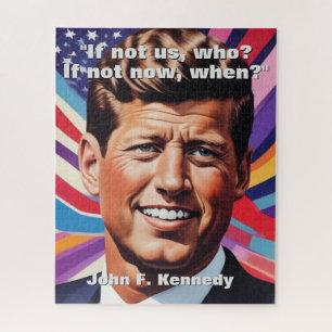 Puzzle JFK John F. Kennedy Citation Inspiration Motivatio