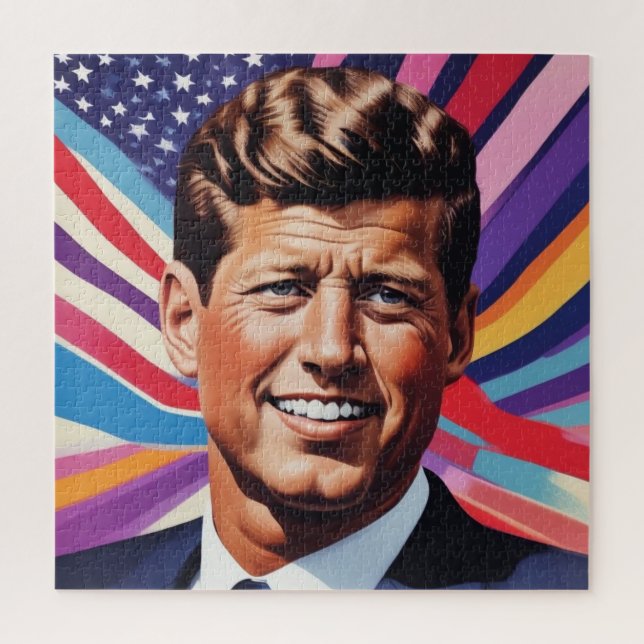 Puzzle JFK John F. Kennedy Inspiration motivationnelle (Vertical)