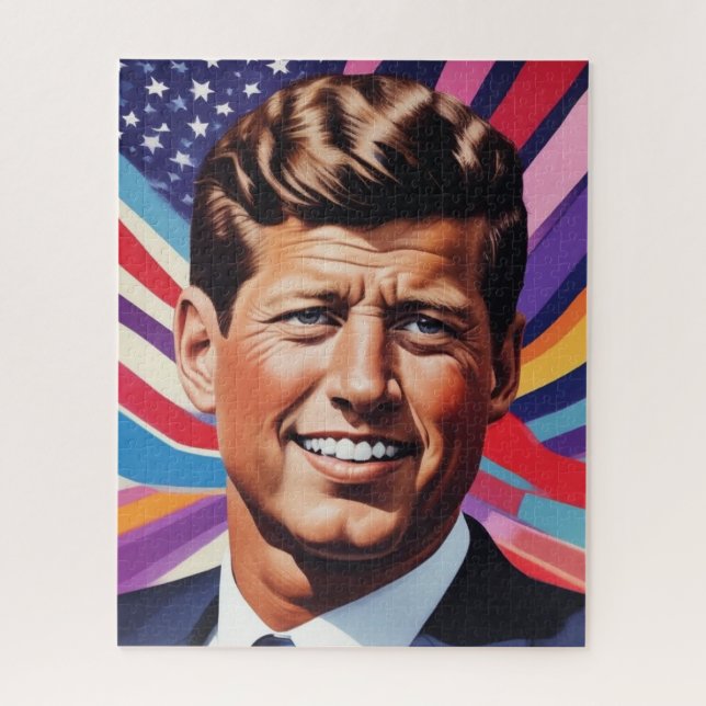 Puzzle JFK John F. Kennedy Inspiration motivationnelle (Vertical)