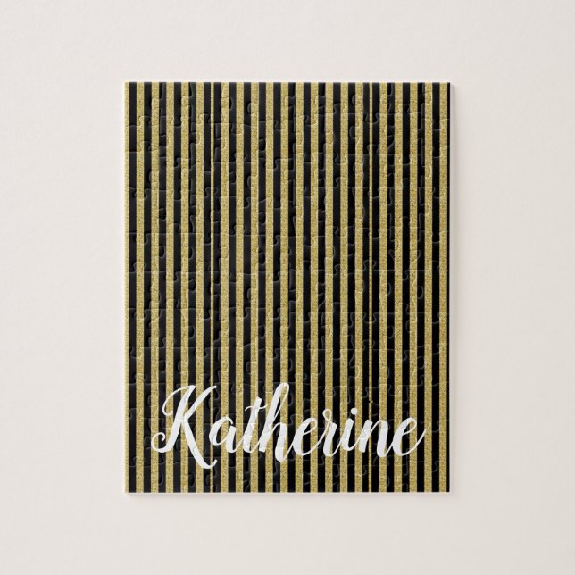 Puzzle Jigsaw Jigsaw en or et en noir Daisy (Vertical)