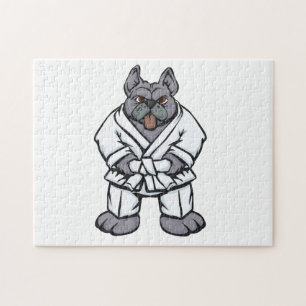 Puzzle Jitsu de Bulldog  choisir la couleur arrière - pl