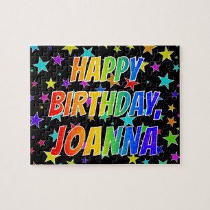 Puzzle "JOANNA" Prénom, Amusant "HEUREUX ANNIVERSAIRE"
