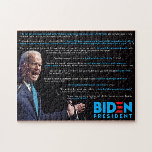 Puzzle Joe Biden cite la race (Horizontal)