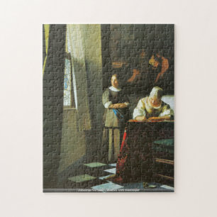 Puzzle Johannes Vermeer - femme avec le messager