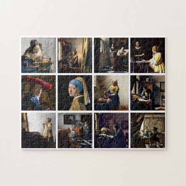 Puzzle Johannes Vermeer - Grille des chefs-d'oeuvre (Horizontal)