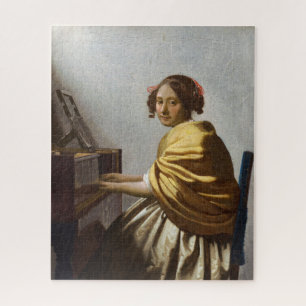 Puzzle Johannes Vermeer - Jeune femme assise à Virginal
