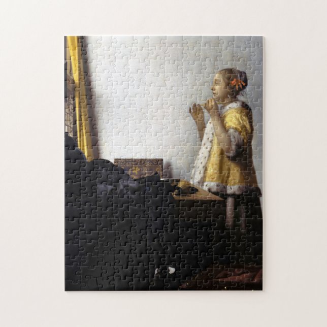 Puzzle Johannes Vermeer - Jeune femme avec collier perle (Vertical)