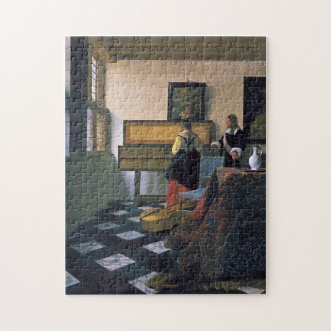 Puzzle Johannes Vermeer, van Delft, La leçon de musique (Vertical)