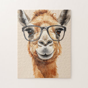 Puzzle Joli chameau avec lunettes