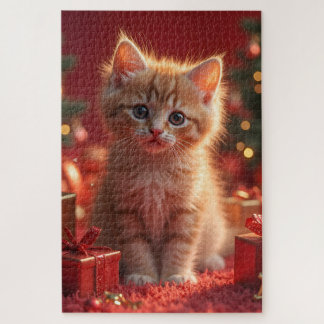 Puzzle Joli Chat de Noël